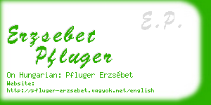 erzsebet pfluger business card